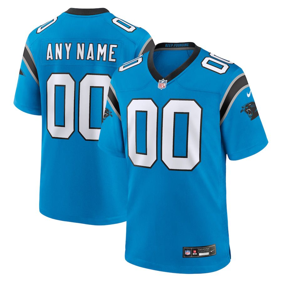 Men Carolina Panthers Nike Blue Alternate Custom Game NFL Jersey->->Custom Jersey